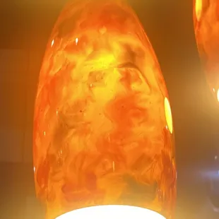 Lighting over the booth.