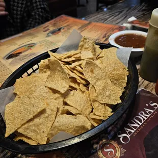 Complimentary chips and salsa