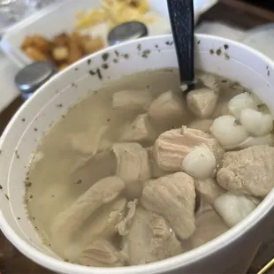 Posole Large with Sopapilla chile on the side