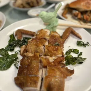 a plate of food on a table