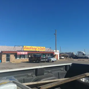 a truck parked in a parking lot