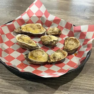 oysters in a basket
