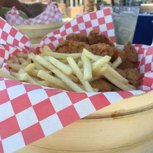 Chicken tenders and fries