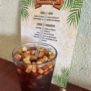 Homemade red sangria