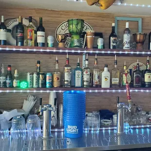 Our bar outside seating and pet friendly!