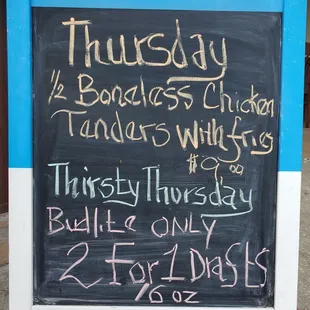 Thirsty Thursday now 2 for 1 Budlite drafts all day!