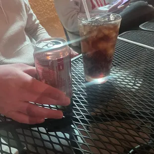 Diet Coke with ice cream