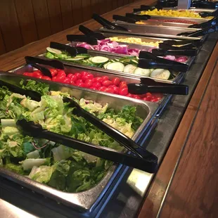 Just part of the soup and salad bar