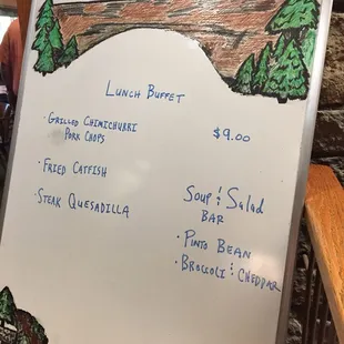 Today's lunch options 10/17/17