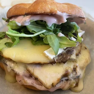 Ooh La La with turkey breast, raspberry basil aioli, brie and arugula