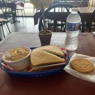 Jalapeño Chicken Salad, potato salad and a snickerdoodle!!