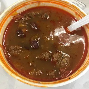 The worst chili I've ever had. It's going in the trash.