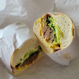 Meatloaf on Sourdough Roll, with everything