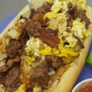 Breakfast Burger - Betta&apos; try this one on your next visit.