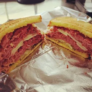 a sandwich cut in half
