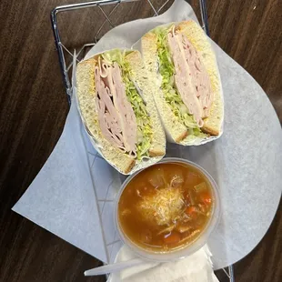Chicken Tortia Soup, 3. Turkey and Cheese