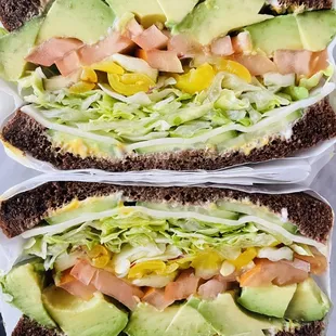 Dancing Avocado on squaw bread--consistently good!