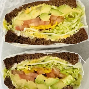 Dancing Avocado (on squaw bread)--delish!