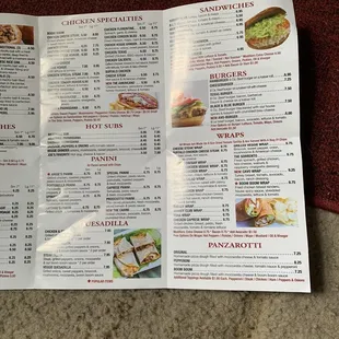UPDATED MENU 2020