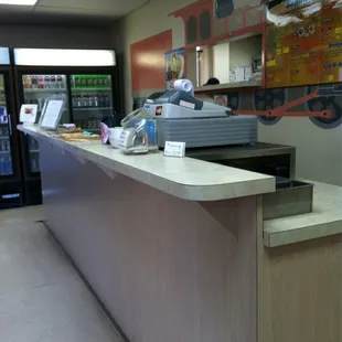 Front counter.