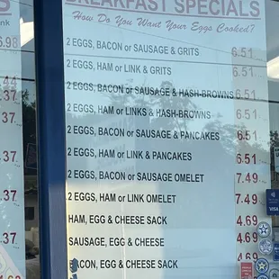 Breakfast specials!