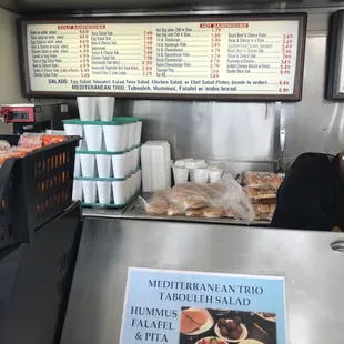 Sándwich menú and Mediterranean trio