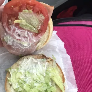 Ham and cheese without cheese. Still delicious.