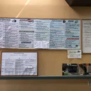 Menu board