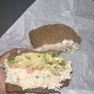 chicken salad with avocado!