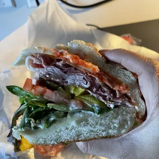 Close up of La Gargantula sandwich - very disappointing