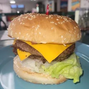 My favorite dish DBL burger Fresh veggi..juicy beef..deliciou sauce Will be back for sure.