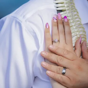 Our 2nd location photo shoot on their lava rocks, our rings!