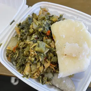 Callaloo and Salt Fish. Delish!