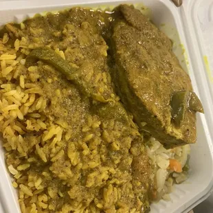CURRY KING FISH (WED - FRI 12PM -CLOSE) &amp; pumpkin rice