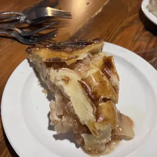 Scratch made apple pie. Apples not too sweet and the crust had a nice saltiness.