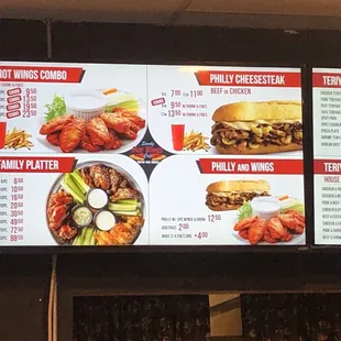 WING menu