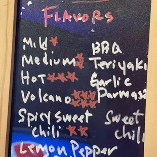Check out our wing flavors..! Best in the PNW..!~