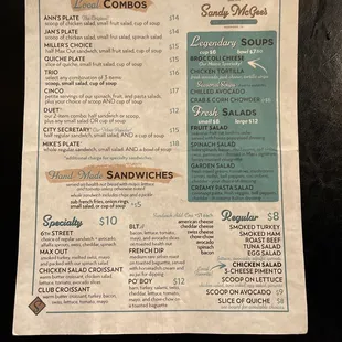 Local combo menu