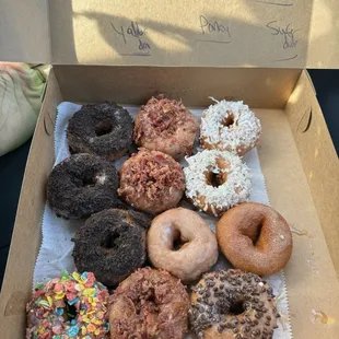 Dozen assorted donuts