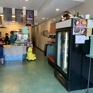 the inside of a restaurant