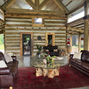 Covered patio (fire pit behind me)