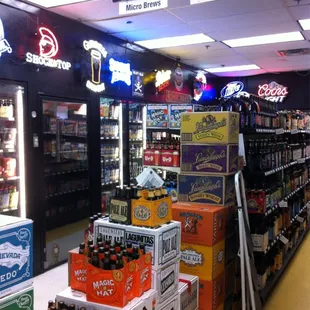 a variety of beverages