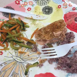 a plate of food on a table