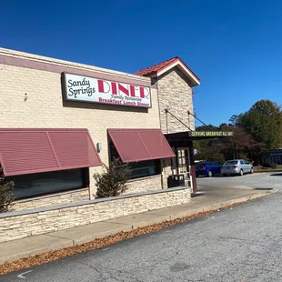 the front of the restaurant