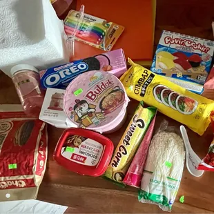 All the items we purchased.