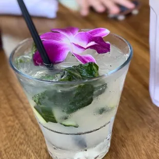 Strong cucumber &amp; mint drink