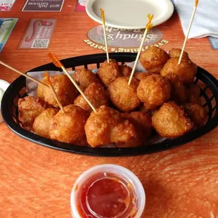 Battered Mushrooms - A generous portion of deep fried button mushroom.