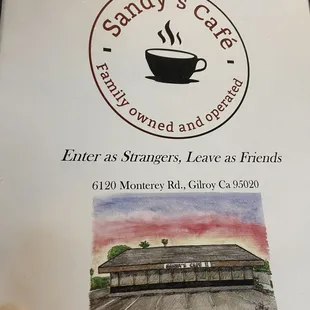 The menu