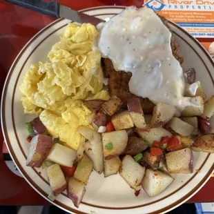 Chicken Fried Chicken and Eggs
