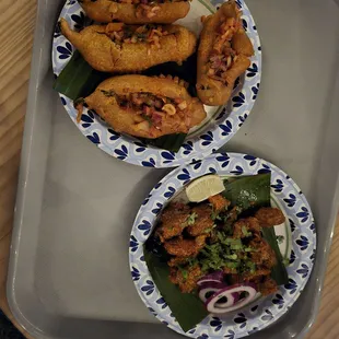 Mirchi Bhajji and gundamma chicken fry